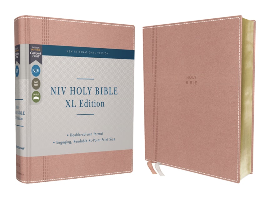 NIV, Holy Bible, XL Edition, Leathersoft, Pink, Comfort Print