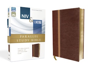 NIV, The Message, Parallel Study Bible, Leathersoft, Brown book image