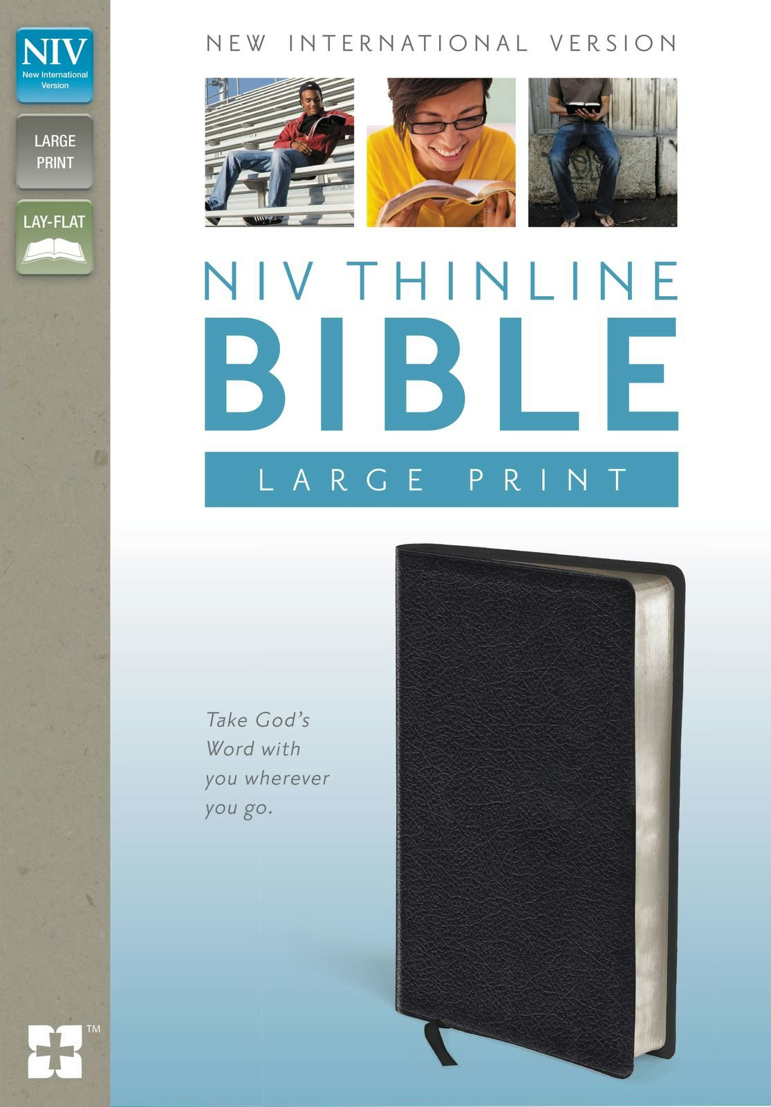 Zondervan NIV THINLINE BIBLE 聖書 NIV, Thinline Bible, Giant Print, Leathersoft, Brown, Red