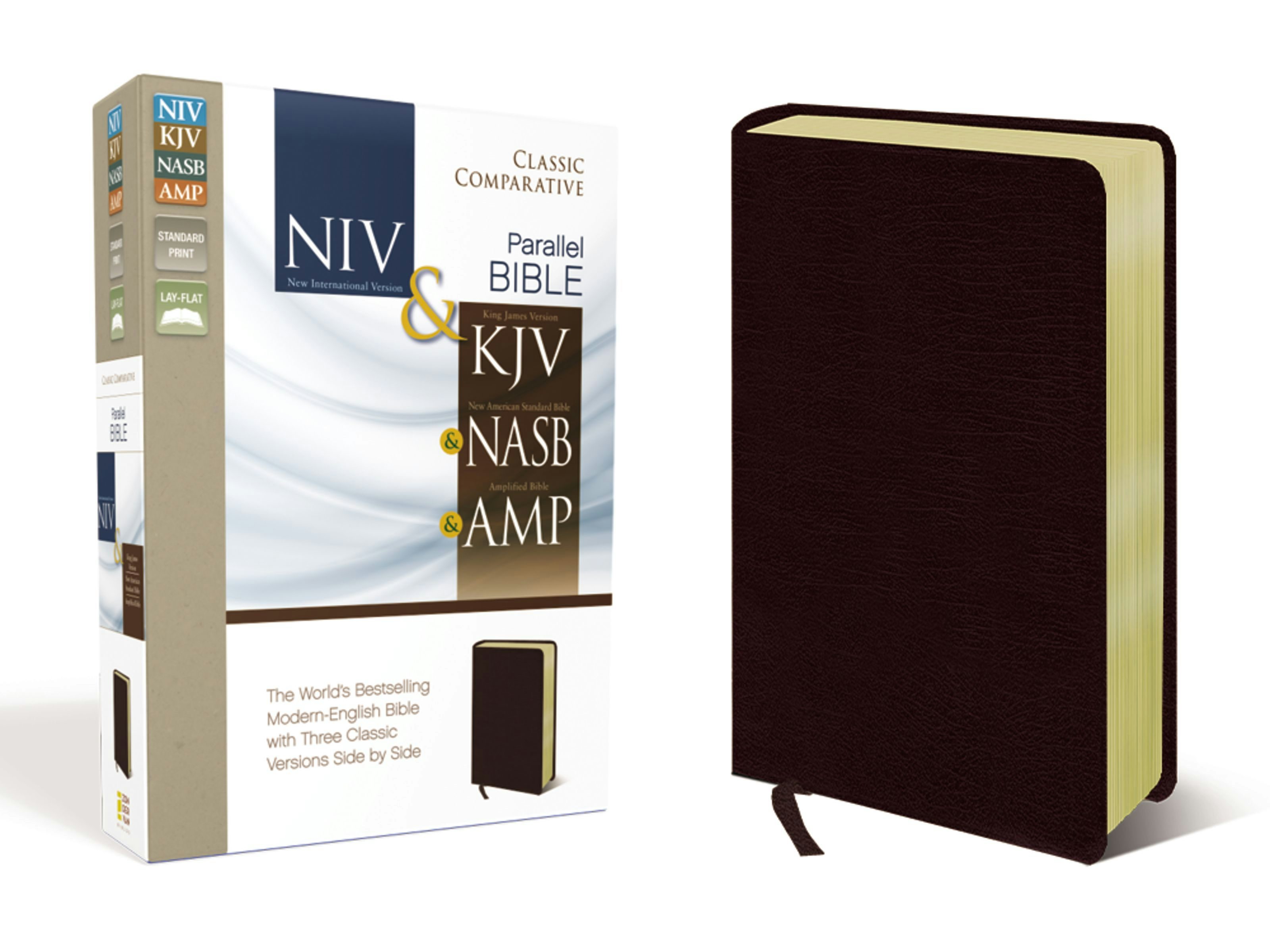 NIV, KJV, NASB, Amplified, Classic Comparative Parallel Bible, Bonded ...