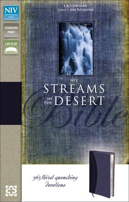 NIV, Streams in the Desert Bible, Imitation Leather, Blue