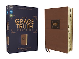 NIV, The Grace and Truth Study Bible (Trustworthy and Practical Insights), Leathersoft, Brown, Red Letter, Thumb Indexed, Comfort Print