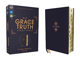 NIV, The Grace and Truth Study Bible (Trustworthy and Practical Insights), Leathersoft, Navy, Red Letter, Thumb Indexed, Comfort Print
