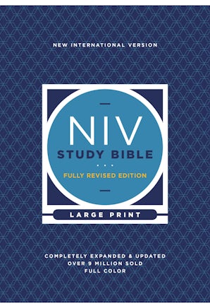 NIV Study Bible, Fully Revised Edition (Study Deeply. Believe Wholeheartedly.), Large Print, Hardcover, Red Letter, Comfort Print book image