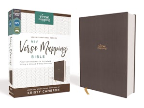 NIV, Verse Mapping Bible, Cloth over Board, Gray, Comfort Print book image