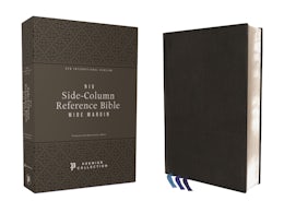 NIV, Wide Margin Side Column Reference Bible, Premium Goatskin Leather, Black, Premier Collection, Black Letter, Art Gilded Edges, Comfort Print