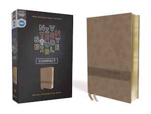 NIV, Teen Study Bible, Compact, Leathersoft, Brown, Comfort Print book image