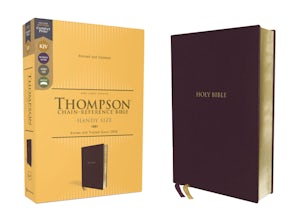 KJV, Thompson Chain-Reference Bible, Handy Size, Leathersoft, Burgundy, Red Letter, Comfort Print book image