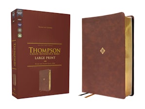 NKJV, Thompson Chain-Reference Bible, Large Print, Leathersoft, Brown, Red Letter, Comfort Print book image