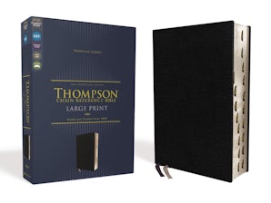 NIV, Thompson Chain-Reference Bible, Large Print, European Bonded Leather, Black, Thumb Indexed, Red Letter, Comfort Print book image