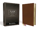 NASB, Thinline Bible, Premium Goatskin Leather, Brown, Premier Collection, Black Letter, Gauffered Edges, 2020 Text, Comfort Print