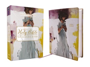 NRSVue, Holy Bible, Anne Neilson Angel Art Series, Leathersoft, Multi-Purple, Comfort Print book image