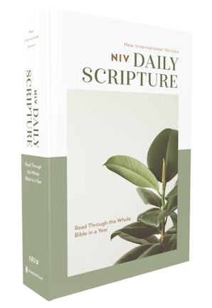 NIV, Daily Scripture, Paperback, White/Sage, Comfort Print book image