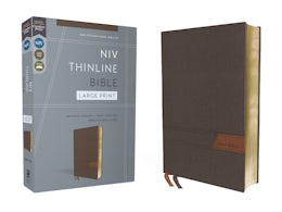 NIV, Thinline Bible, Large Print, Cloth Flexcover, Gray, Red Letter, Comfort Print