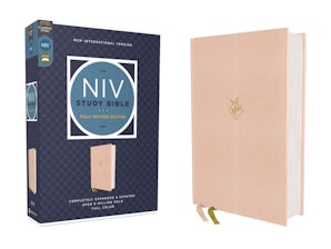 NIV Study Bible, Fully Revised Edition (Study Deeply. Believe Wholeheartedly.), Cloth over Board, Pink, Red Letter, Comfort Print book image