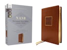 NASB, Personal Size Bible, Large Print, Leathersoft, Brown, Red Letter, 1995 Text, Comfort Print