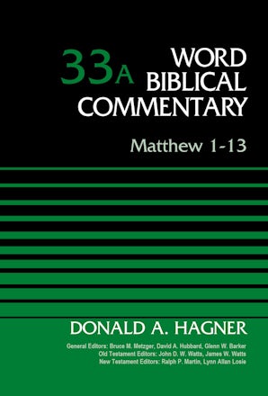 Matthew 1-13, Volume 33A book image