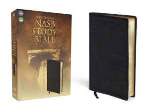 NASB, Zondervan NASB Study Bible, Bonded Leather, Black, Red Letter book image
