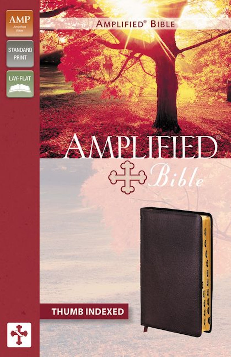 Amplified Bible, Bonded Leather, Burgundy, Indexed