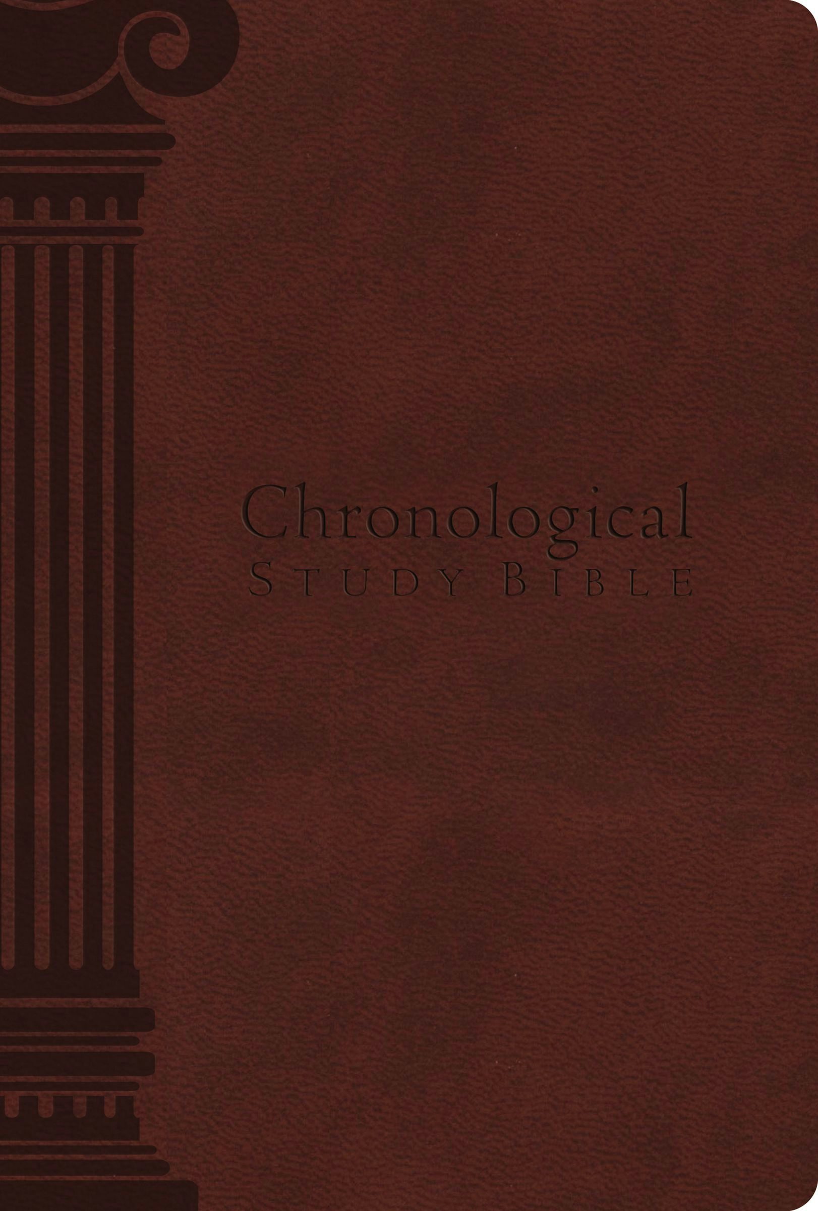 NKJV, The Chronological Study Bible, Imitation Leather, Brown