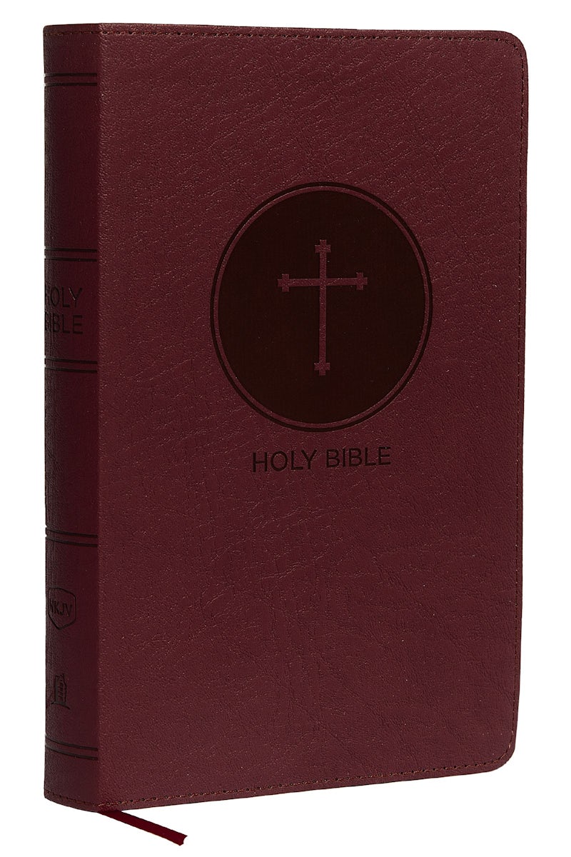NKJV, Deluxe Gift Bible, Leathersoft, Burgundy, Red Letter, Comfort Print