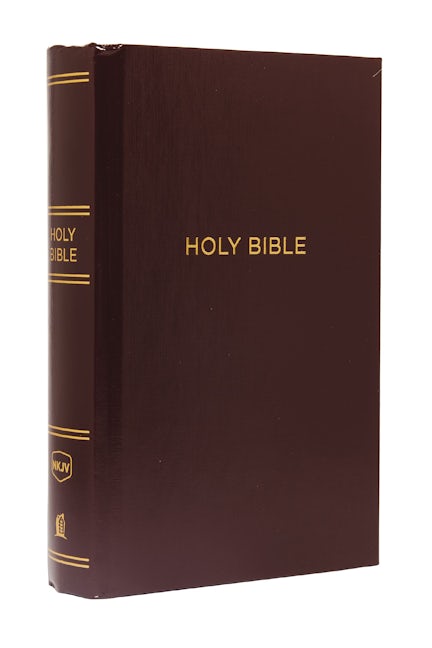 NKJV, Pew Bible, Large Print, Hardcover, Burgundy, Red Letter, Comfort ...