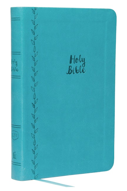 KJV Holy Bible: Value Large Print Thinline, Teal Leathersoft, Red ...