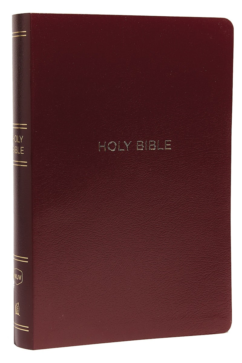 NKJV Holy Bible, Giant Print CenterColumn Reference Bible, Burgundy