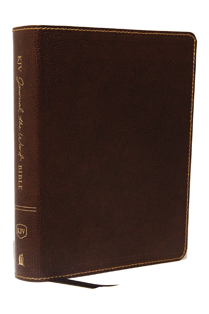 KJV, Journal the Word Bible, Bonded Leather, Brown, Red Letter, Comfort ...