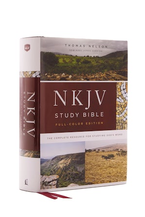 Nkjv Study Bible, Hardcover, Burgundy, Full-Color, Comfort Print