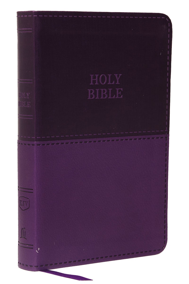 KJV Holy Bible: Value Compact Thinline, Purple Leathersoft, Red Letter ...