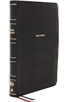 NKJV, Thinline Reference Bible, Large Print, Leathersoft, Black, Red Letter, Comfort Print