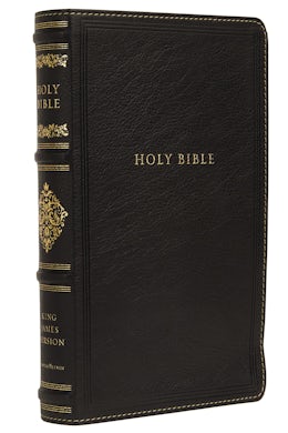 KJV, Personal Size Reference Bible, Sovereign Collection, Leathersoft, Black, Red Letter, Thumb Indexed, Comfort Print