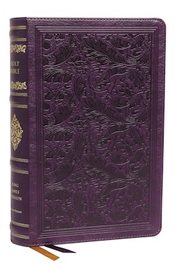 KJV, Personal Size Reference Bible, Sovereign Collection, Leathersoft, Purple, Red Letter, Thumb Indexed, Comfort Print