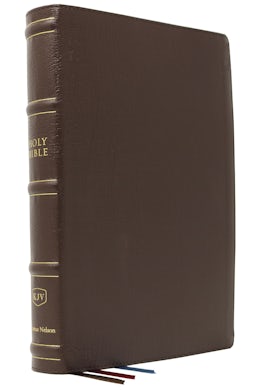 KJV Holy Bible: Large Print Verse-by-Verse with Cross References, Brown Genuine Leather, Comfort Print (Thumb Indexed): King James Version (Maclaren Series)