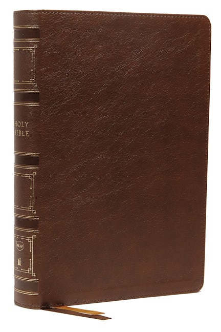 NKJV, Single-Column Wide-Margin Reference Bible, Leathersoft, Brown ...