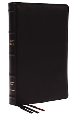 KJV Holy Bible: Large Print Thinline, Black Goatskin Leather, Premier Collection, Red Letter, Comfort Print (Thumb Indexed): King James Version