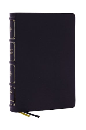 NKJV, Large Print Thinline Reference Bible, Blue Letter, Maclaren Series, Leathersoft, Black, Comfort Print book image