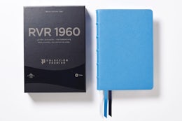 Reina Valera 1960 Biblia Letra Gigante, Colección Premier, Azul, Interior a dos colores