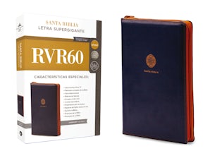 Biblia Reina Valera 1960 Letra Supergigante, Leathersoft, con Cierre, Azul / Spanish Bible RVR60 Super Giant Print, Leathersoft with Zipper, Blue Leather / fine binding