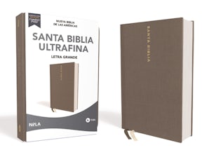 NBLA Santa Biblia Ultrafina, Letra Grande, Tamaño Manual, Tapa Dura/Tela, Gris, Edición Letra Roja Hardcover LTE by Vida,