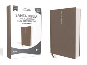 Biblia NBLA, Una Columna con Referencias, Letra Grande, Tapa Dura/Tela, Gris, Edición Letra Roja Hardcover  by Vida,