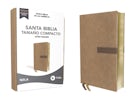 NBLA Santa Biblia, Letra Grande, Tamaño Compacto, Leathersoft, Beige, Edición Letra Roja