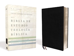 NVI Biblia de Estudio, Teología Bíblica, Piel Reciclada, Negro, Interior a cuatro colores