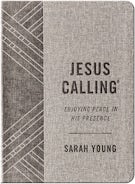 Jesus Calling, Textured Gray Leathersoft, with Full Scriptures