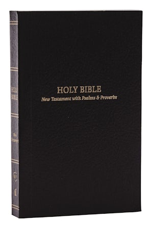 KJV, Pocket New Testament with Psalms and Proverbs, Black Softcover, Red Letter, Comfort Print book image