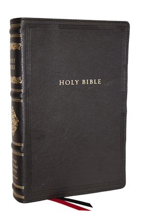 RSV Personal Size Bible with Cross References, Black Leathersoft, (Sovereign Collection) book image