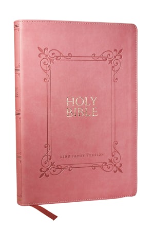 KJV Holy Bible: Large Print with 53,000 Center-Column Cross References, Pink Leathersoft, Red Letter, Comfort Print: King James Version book image