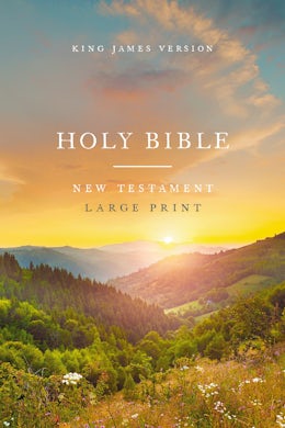KJV Large Print Outreach New Testament Bible, Scenic Softcover, Comfort Print
